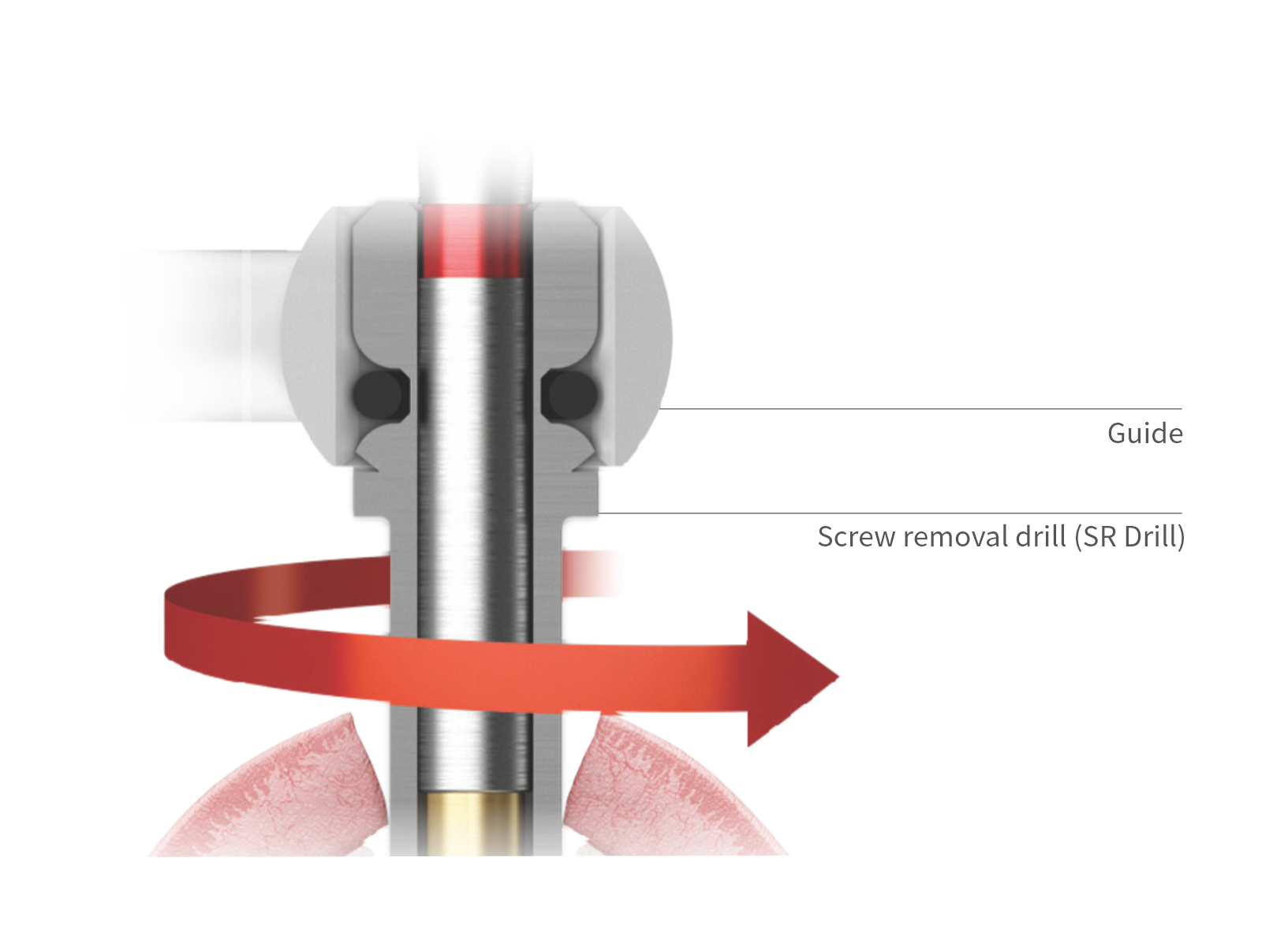 Creating a hole on the stripped screw